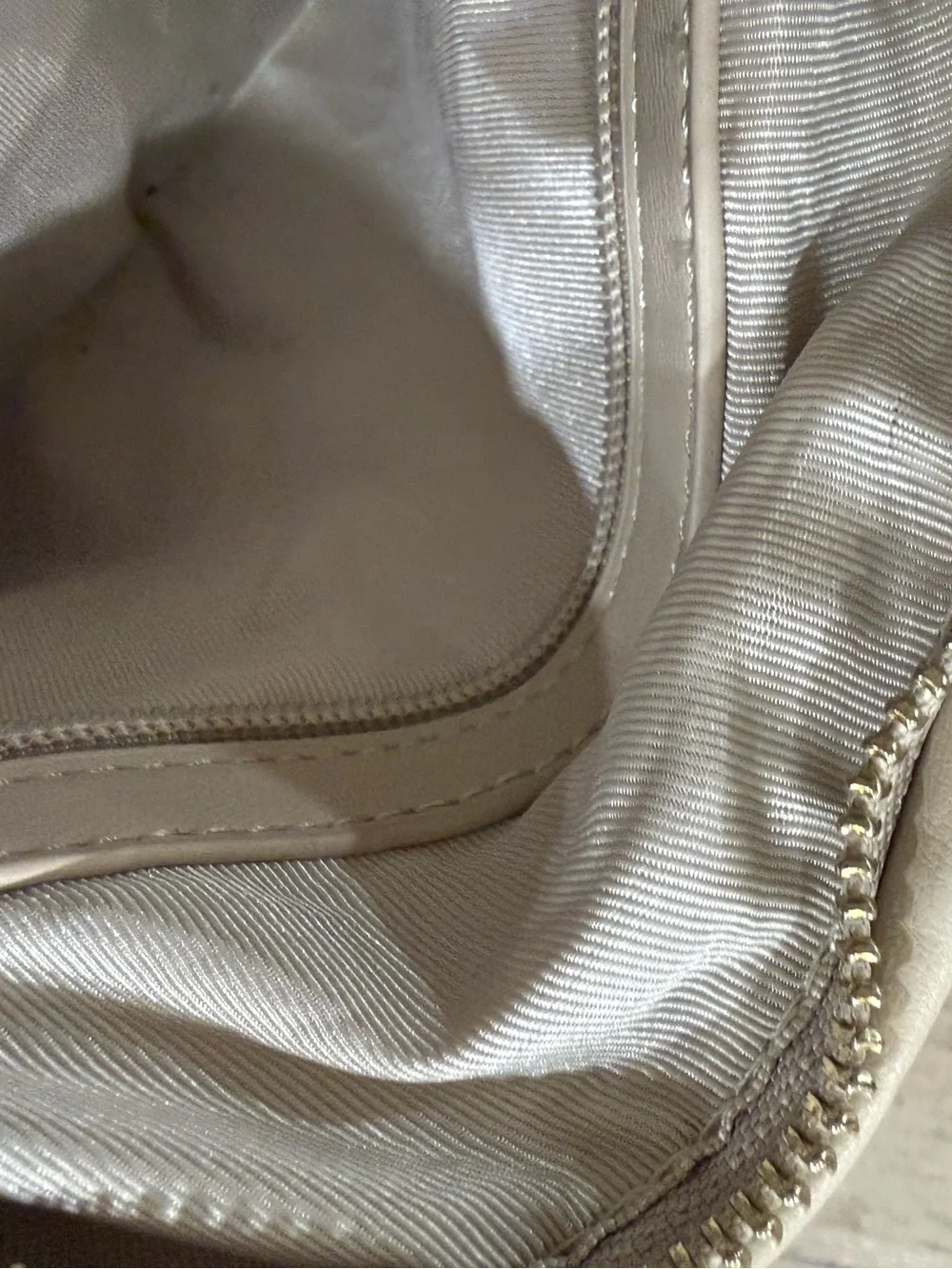 Anthropologie Melie Bianco Brigitte Woven Faux Leather Hobo Satchel Ivory Beige